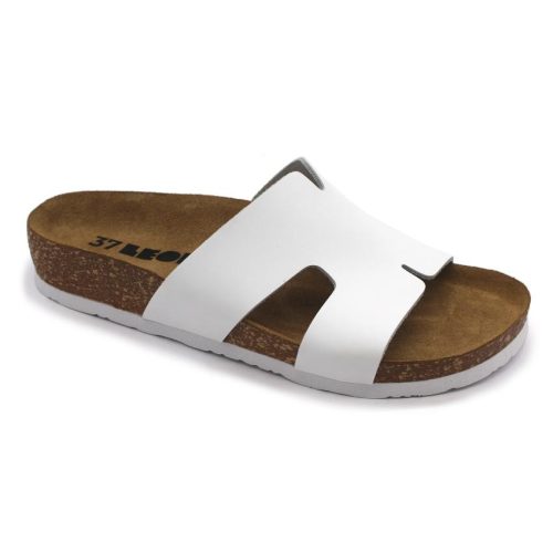 Leon 4054 LEON Comfort női bőr klumpa fehér