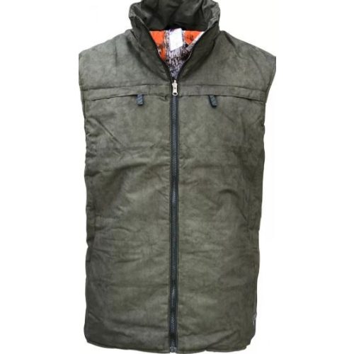 Kifordítható zöld vadászmellény 