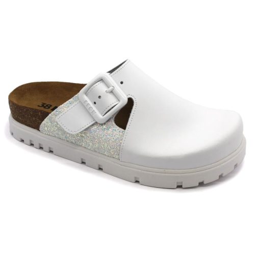 Leon 6005 LEON Comfort női bőr klumpa feher