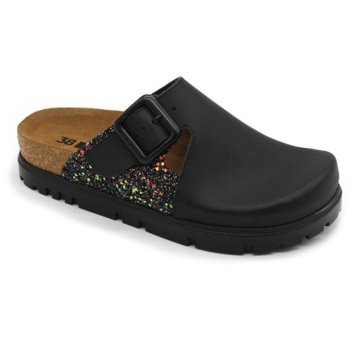 Leon 6005 LEON Comfort női bőr klumpa fekete