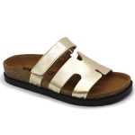 7032 LEON Comfort női bőr papucs arany