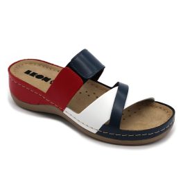 909 LEON Comfort női bőr papucs