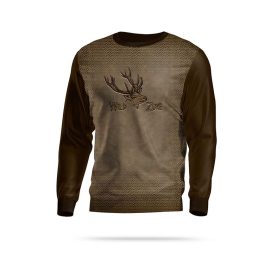 Polár pulóver szarvas motívummal